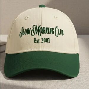 Green and Cream Vintage Baseball Cap -Never Worn!